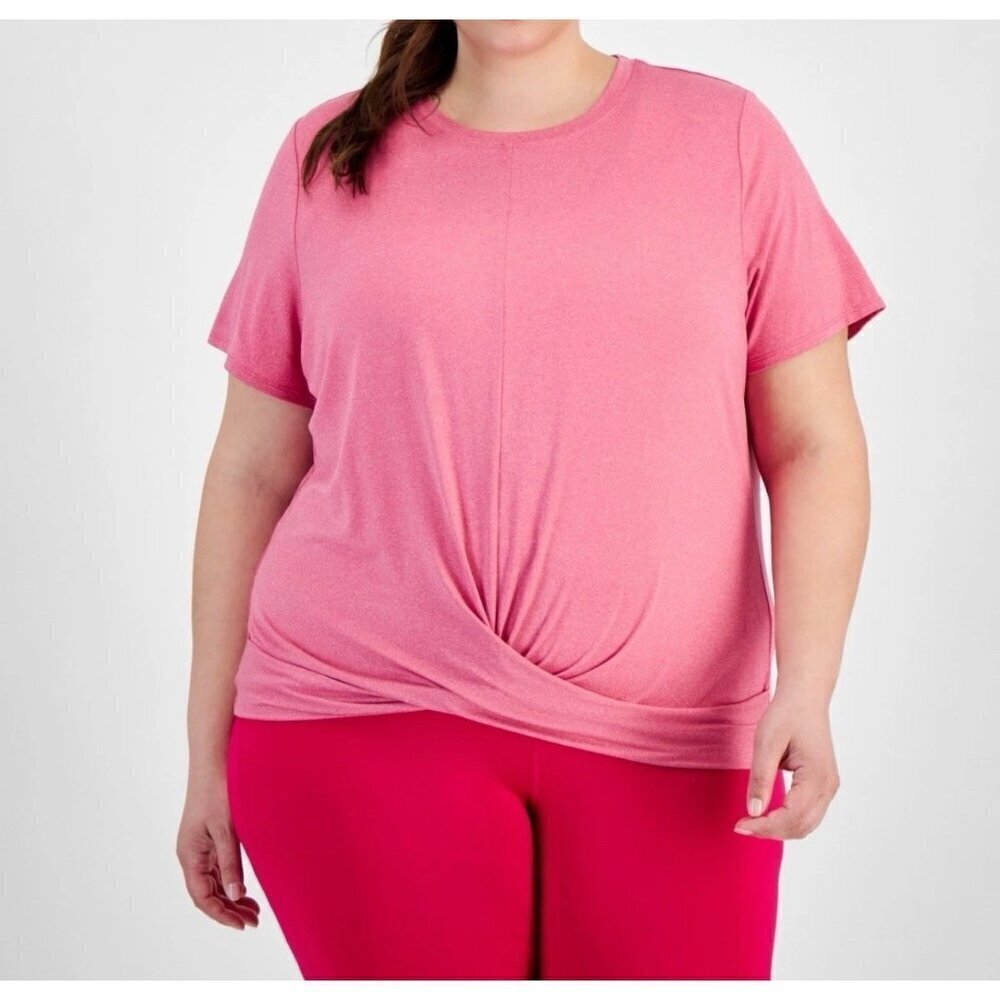 ID Ideology Women Regular fit Short Sleeve T-Shirt Shirt Pink Solid